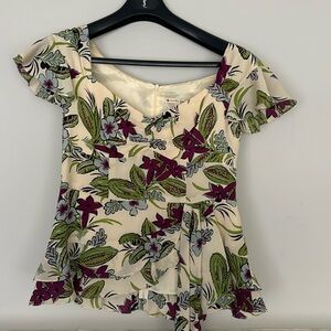 Retro silk Nanette Lepore island blouse